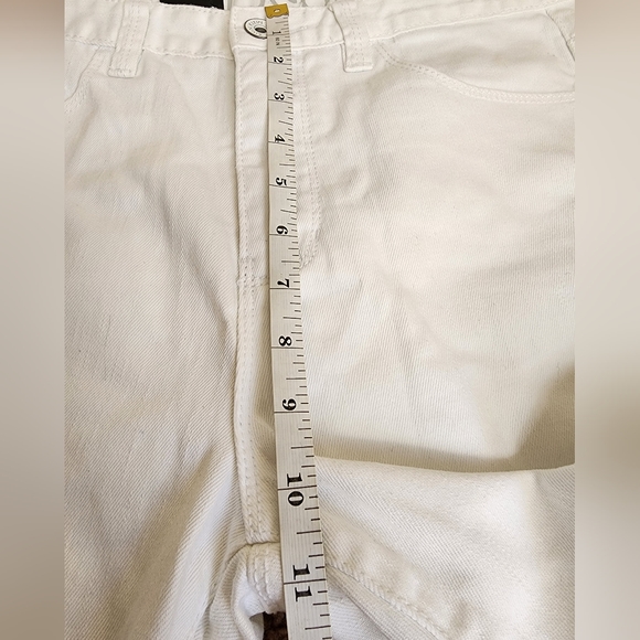Calvin Klein Straight Leg Jeans Women's 12 White High Rise Denim Ankle N… - Picture 7 of 11